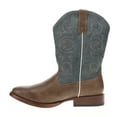 thumbnail image 2 of Roper Mens Ainsley Embroidered Square Toe Pull On Cowboy  Mid Calf Boots, 2 of 2