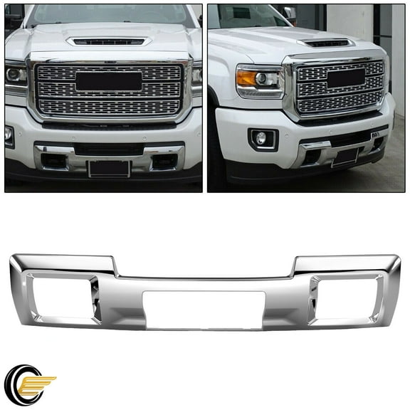 For 15-19 GMC 2500HD 3500HD Chrome Front Bumper Skid Plate Face Bar 23178964