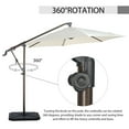 thumbnail image 2 of COBANA 10ft Patio Umbrella Offset Outdoor Cantilever Aluminium Umbrella with Sand Filled Umbrella Base included, White, 2 of 10