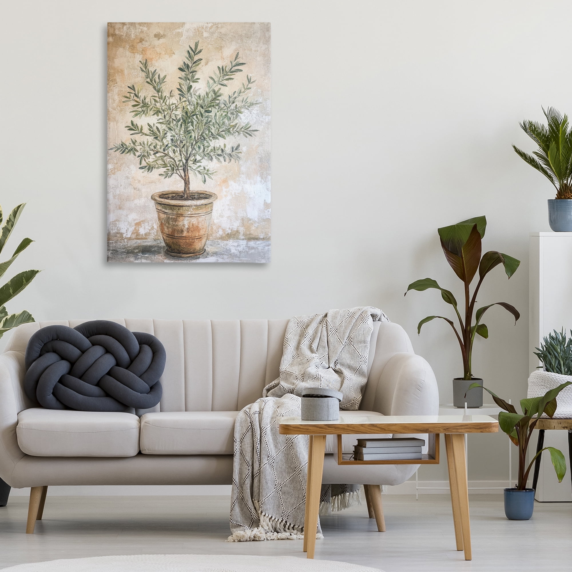 Stupell Industries Mediterranean Potted Olive Canvas Wall Art, design by Petal Prints Design