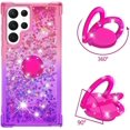 thumbnail image 3 of Clear Case for Samsung Galaxy S23 Ultra (Not S23) with Kickstand for Girls Women, Liquid Glitter Sparkle Bling Cute Case Gradient Quicksand Cover for Samsung Galaxy S23 Ultra JB Pink Mauve, 3 of 14