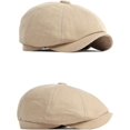 thumbnail image 3 of CoCopeaunts Octagonal Newsboy Cap Cotton Beret Hats for Men Spring Summer Retro Flat Ivy Hat Casual Newsboy Hats for Women, 3 of 7