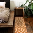 thumbnail image 2 of Ottomanson Non-Slip Hallway Runner Rug 20" x 59" Perfect for High Traffic Areas, Orange Trellis, 2 of 8