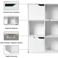 thumbnail image 6 of Yardi Yard Free Standing 9 Cube Storage Wood Divider Bookcase for Home and Office-White, Tall Bookshelf, Bookshelf for Living Room, Home Office, Bedroom, Balcony, 6 of 12