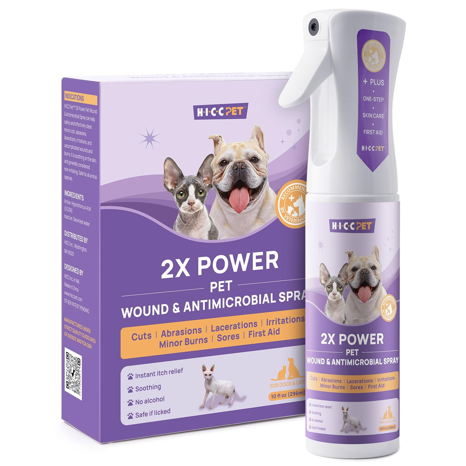 Fast Acting Itch Relief Spray for Dogs Cats Soothes Dry Itchy Skin Allergies Reduces Scratching Licking 2X Strength Formula Safe for All Animals 10 Fl Oz Walmart