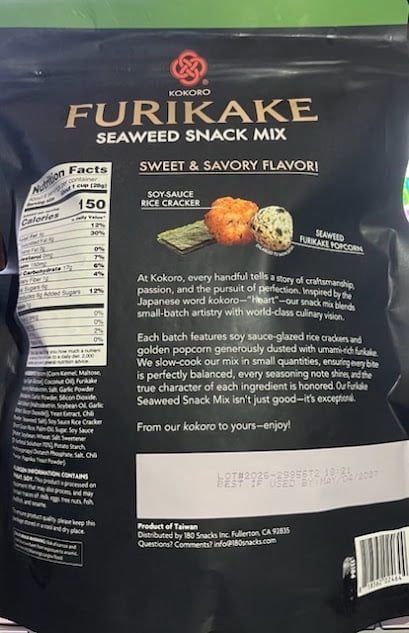 Kokoro Furikake Seaweed Snack Mix