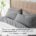thumbnail image 6 of Neutral Solid Color Brushed Microfiber Deep Pocket Sheet Set, 6 of 9