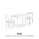 Baby Relax Chasseur 3 Pièces Kiddy Table et Chaise, Blanc (DA7501W) – image 2 sur 5