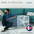 thumbnail image 3 of Lasko 20" Weather-Shield Performance 3-Speed Box Fan, 2000 CFM, White, 3720, 3 of 9