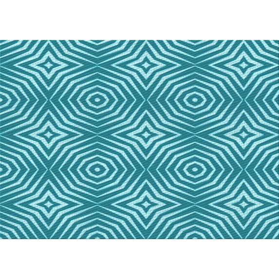 Ahgly Company Machine Washable Indoor Rectangle Transitional Dark Cyan Green Area Rugs, 7' x 10'