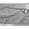 thumbnail image 2 of Soimoi Black polyester Crepe Fabric Wheel Ethnic Decor Fabric Printed Yard 42 Inch Wide, 2 of 3