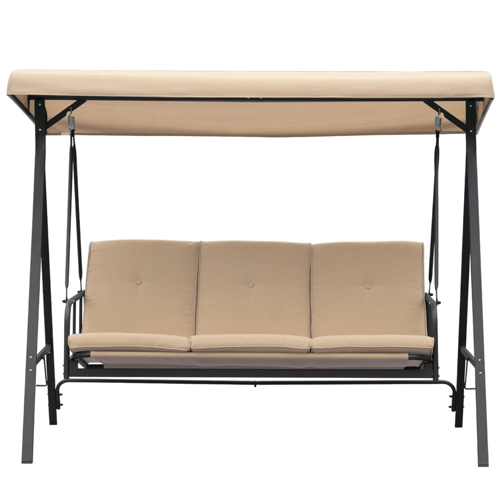Belden Park Seat Daybed Outdoor Porch Swing W/ CanopyBeige lupon.gov.ph