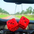 thumbnail image 4 of Dado de peluche con estampado de pelo largo de 7,5 cm, colgante para coche, 4 of 6