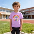 thumbnail image 5 of Purple Boys 100 Days of School Shirt, 100 Days Smarter Kids T-Shirt, Soft Cotton Rainbow Graphic Tee for School Celebration,Size 9 T, 5 of 9