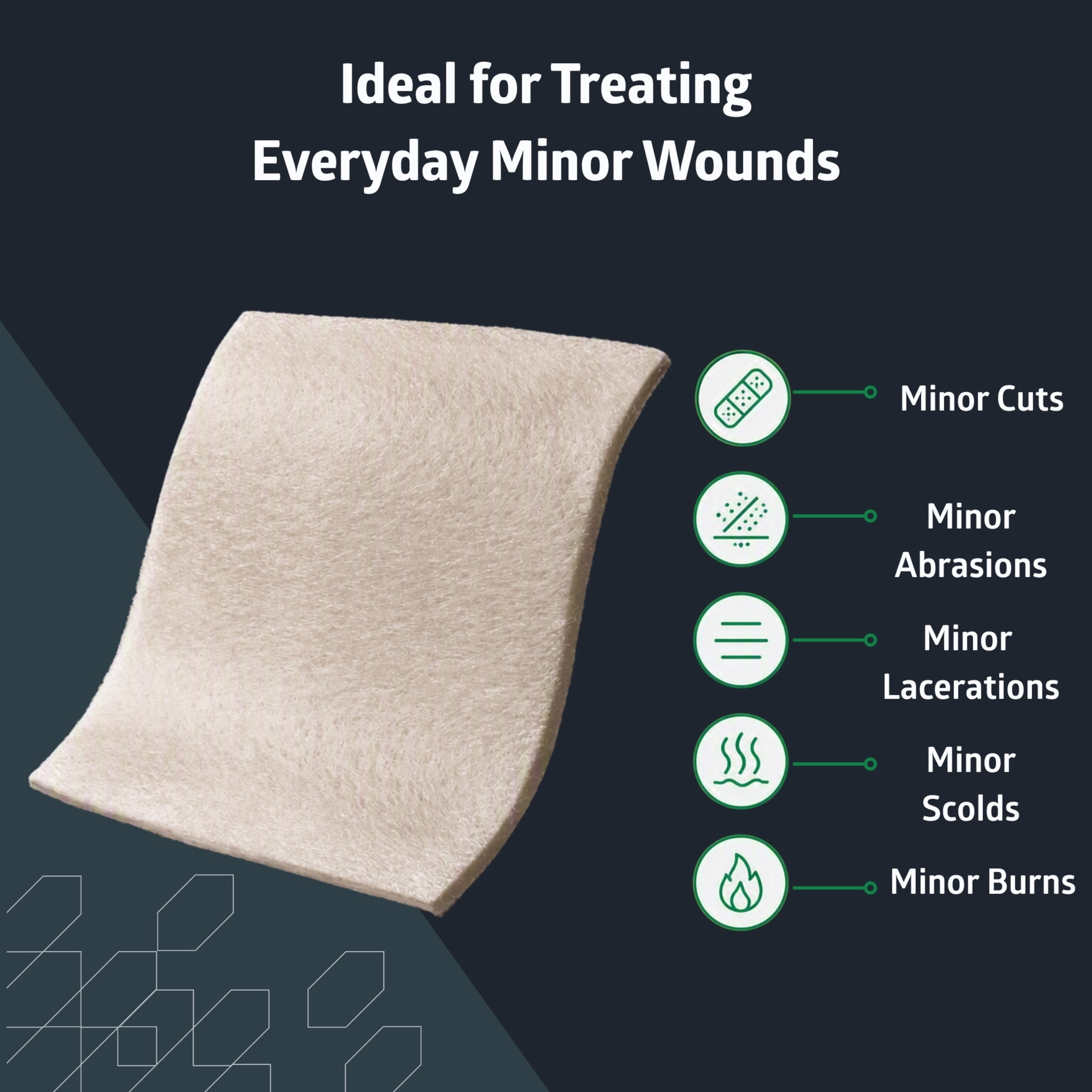 Medline Maxorb II Antibacterial Silver Alginate Wound Dressing, 2 in x 2 in, 3 Count