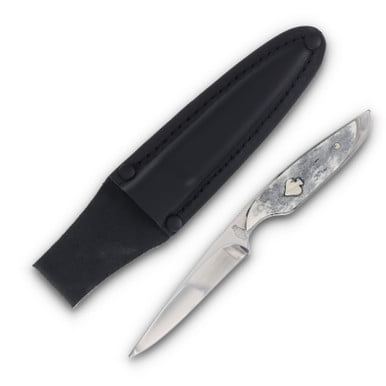 Rough Ryder Knives Rough Ryder Black Appaloosa Spade Shield Fixed Blade Knife with Sheath RR2490