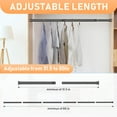 thumbnail image 4 of GPED Varilla de Armario Ajustable con Tensión de Resorte para Colgar Ropa, de 31 a 80 Pulgadas, Estantes de Armario de 1 Pulgada de Diámetro, Instalación Fácil sin Taladro, Acero Inoxidable Resistent, 4 of 7