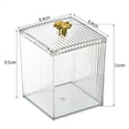 thumbnail image 4 of Dispensador de Soporte QTip para Bolas de Algodón, Hisopos de Algodón, Almohadillas Redondas de Algodón, Juego de Caja Transparente con Tapa para Almacenamiento en Recipientes, 4 of 5