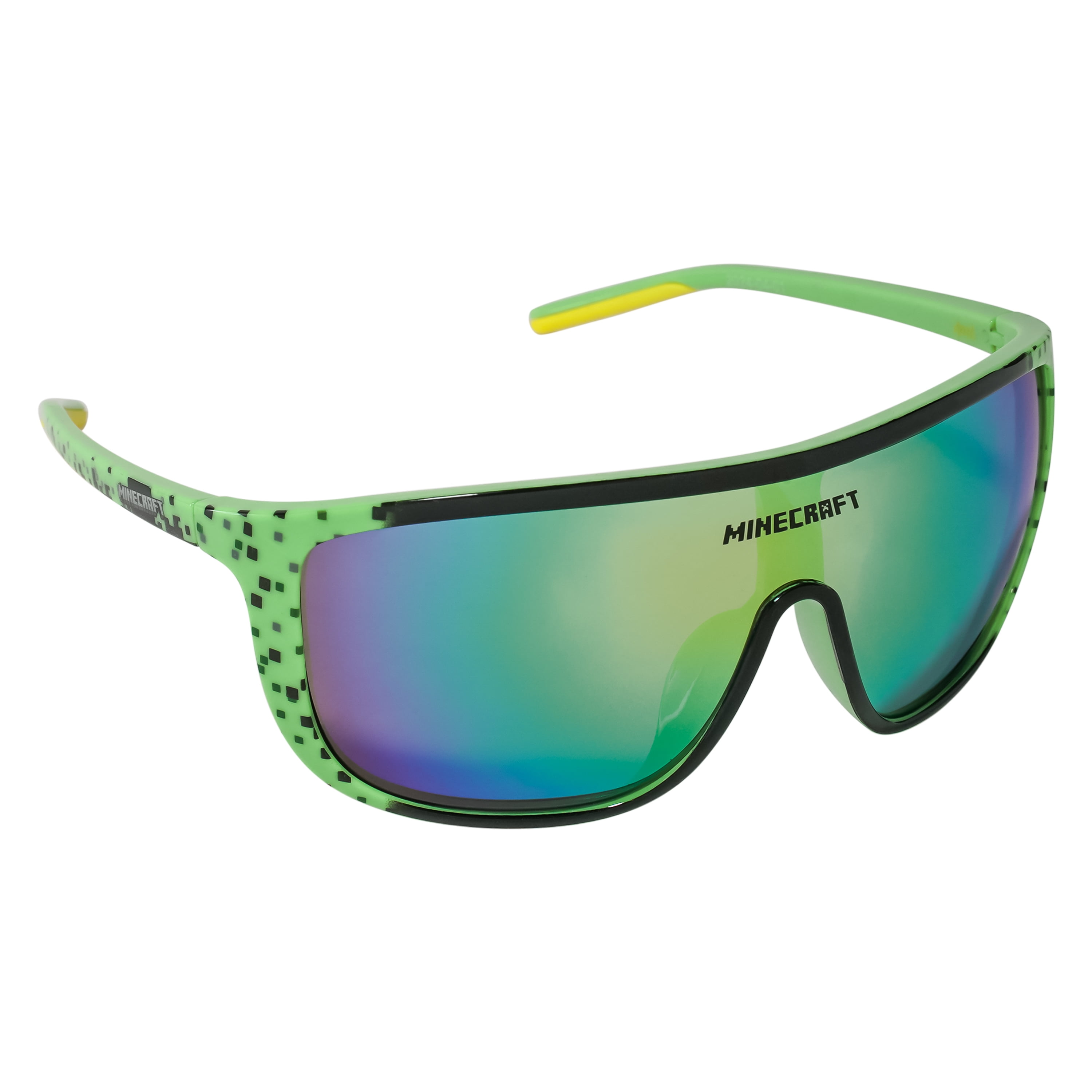 Minecraft Green Pixel Sports Wrap Kids Sunglasses - Arkaid by Sun-Staches