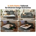 thumbnail image 4 of CHIC HOUSE Pull Out Sofa Bed Couch Queen Size with Mattress USB, Convertible Sleeper Sofa Loveseat for Small Spaces RV, Chenille Pull Out Couch Bed for Living Room with Cup Holder LED Light Dark Gray, 4 of 10