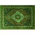 thumbnail image 1 of Ahgly Company Indoor Rectangle Medallion Green Traditional Area Rugs, 7' x 9', 1 of 1