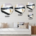 thumbnail image 4 of Designart "Marble Eruption in Black II" Abstract Marble Round Metal Art, 4 of 5
