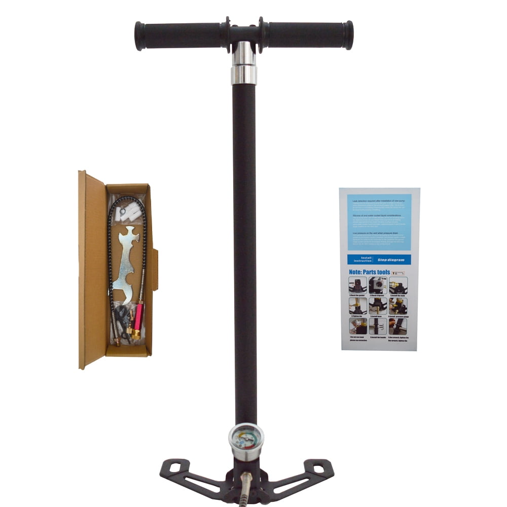 INTBUYING 30Mpa High Pressure Hand Pump 4 Stage Operated Air Pump Air Rifle Filling Stirrup Pump