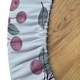 thumbnail image 5 of Ambesonne Leaves Greenery Fitted Round Tablecloth, Tropical Leafy Art, 45"- 56" Diameter, Pale Blue Dried Rose, 5 of 5