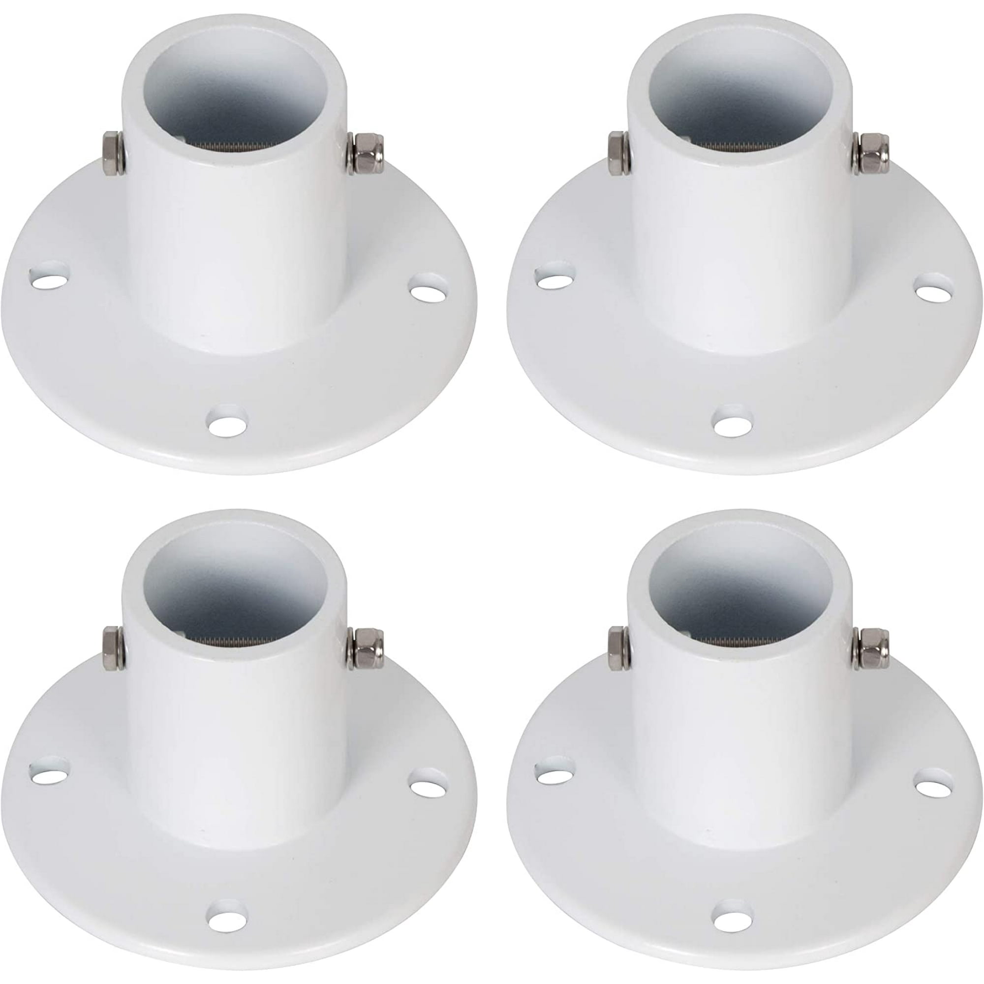 Kojem 4pcs Aluminum Deck Anchor Flanges Cast for Slide Above Ground Swimming Pool Ladders and Handrails 1-7/8” Inch Diameter of 1.9"