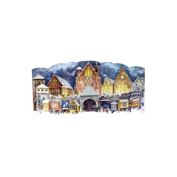 SELL ADV930 Sellmer Advent - 3-Dimensional Village Scene Replica of 1947 Design