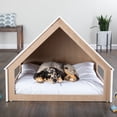 thumbnail image 3 of PETMAKER Indoor Dog House for Small to Medium Pets up to 80lbs - Wood Doghouse with Cushion, White, 3 of 11