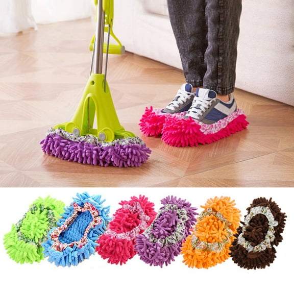 Joernso Dust Floor Cleaning Slipper Shoes Mop House Room Cleaner Detachable Shoe Cover