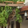 thumbnail image 4 of 1 Packs Realistic Hanging Owl Scarecrow with Wind Chimes for Garden, Patio, Balcony - Bird Deterrent Outdoor Decor, 4 of 5