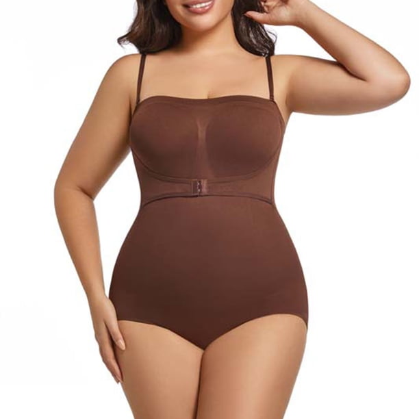 TaTaai Tight Strapless Shapewear Jumpsuit, Women's Solid Color Open Suspender Bodysuit, High Elastic Design, Ideal for Four Season Daily Wear Gift
