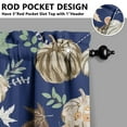 thumbnail image 3 of Fall Kitchen Curtains 36 Inch Short - 2 Panel Set, Autumn Harvest Print, Rod Pocket Window Treatment for Thanksgiving, Farmhouse, Cafe, Living Room - Machine Washable, 3 of 4