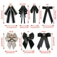 thumbnail image 3 of TIERPOP Women Vintage Elegant Pre-Tied Neck Tie Brooch Imitation Pearl Jewelry Collar Ribbon Bow Tie Corsage, 3 of 18