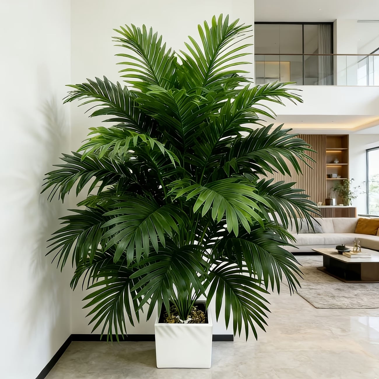 2 Pack Artificial Palm Trees, UV Resistant Fake Tropical Plant, Faux Greenery for Indoor Outdoor Home Patio Pool Garden Decoration