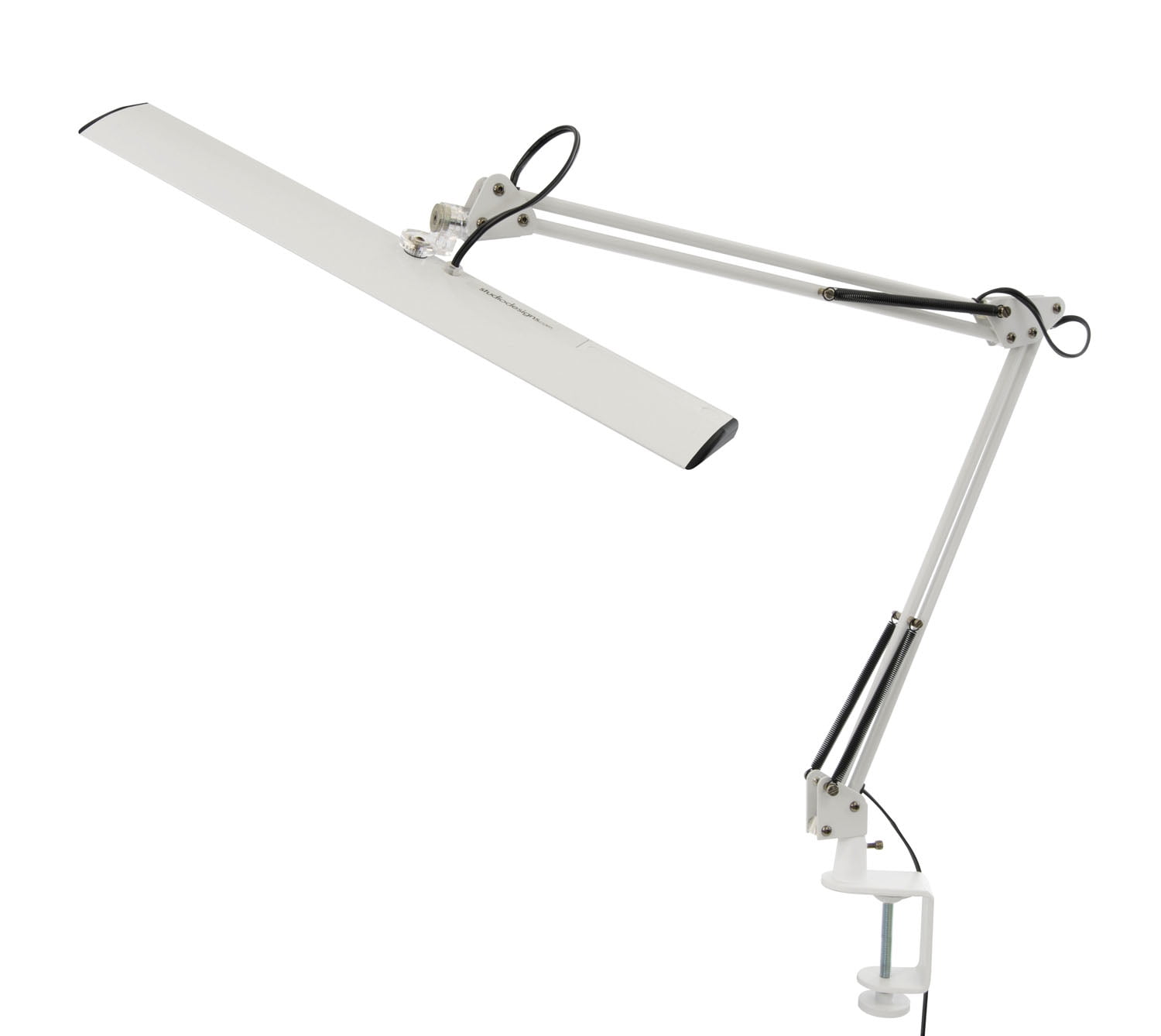 Studio Designs Ascend LED Swing Arm Clamp Lamp in White