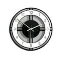 thumbnail image 2 of HaoXun Silent Modern Wall Clock - Transparent Acrylic Creative Round Design for Living Room, Bedroom, Office Decor (11x11 Inch, Black & White), 2 of 9