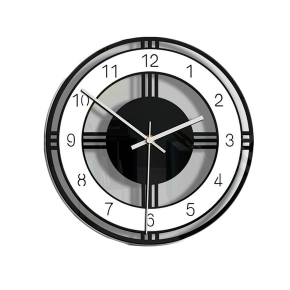 EGNMCR Alarm Clocks for Bedrooms, Clocks for Living Room Nordic Style Wall Clock Silent Transparent Acrylic Clock Home Living Room Wall Clock