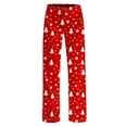 thumbnail image 7 of Riecok Womens Pajama Pants Christmas Elastic Waist Straight Leg Pajama Bottoms Cute Print Trendy Casual Lounge Pants Multicolor M, 7 of 7