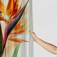thumbnail image 3 of Orinice  Orange Plant Tropical Flower Decorative Shower Curtain, Flowers Bird of Paradise Bathroom Décor Polyester Fiber Waterproof with Plastic Rings for Shower Stall Bathtubs  60x72, 3 of 7