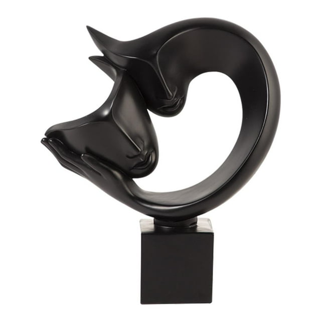 Estatuas abstractas modernas Figuras Artesanías Arte de pareja Cara Escultura Negro Zulema figuritas de estatua de resina