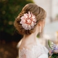 thumbnail image 2 of Orange Artificial Flower Head Dahlia, 4.33Inch Silk Cloth Flower Head, for Tabletop Center, Wedding, Party, Home and Office Decoration, Wedding Corsage, Cake Decoration (1 Pc), 2 of 5