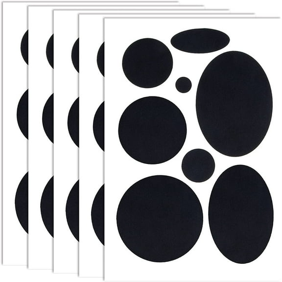 40pcs Black Patch for Clothing Repair, Clothes Patches Self Adhesive, NOGIS Fabric Patches Stick On Patches Tape for Coat Clothing Tent Sleeping Bags Ski Pants Holes Fixing Round