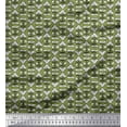 thumbnail image 1 of Soimoi Velvet Fabric Leaves & Floral Block Print Fabric by Yard 58 Inch Wide, 1 of 3