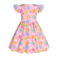 thumbnail image 7 of NAISIBABY Girls Casual Dresses, Crewneck Flare Fit Sleeveless Summer Ruffles Sundress Pink Size 6, 7 of 7