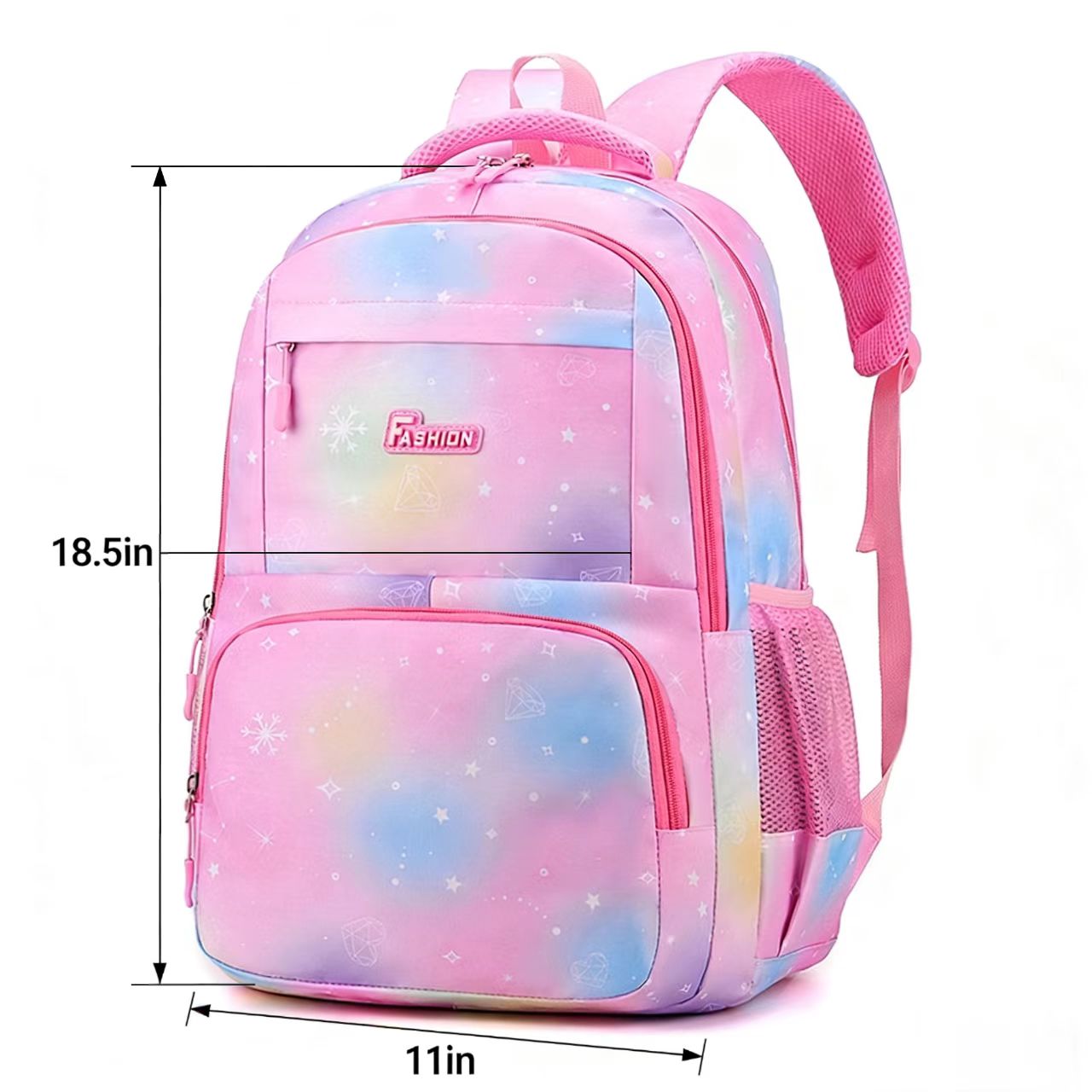 Mochilas escolares para niñas, bolsa de hombro para primaria y secundaria, para niños y adolescentes, rosa 2