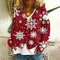 thumbnail image 2 of gakvbuo Ugly Christmas Sweater for Women Christmas Cardigans Long Sleeve Fall Oversized Open Front Button Down Knit Cardigan Sweaters V-Neck Lightweight Cardigans Knit Outerwear Jacket Tops, 2 of 5