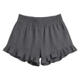 thumbnail image 5 of Admvng Womens Ruffled Hem Shorts Elastic Waist Casual Fit Everyday Wear, 5 of 5
